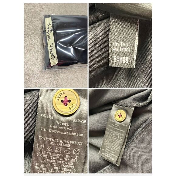 Ted baker quarter zip pullover sweater Mens sz 5 black long sleeve sweater - Picture 10 of 12